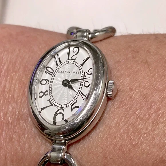 Marc By Marc Jacobs Stainless Oval Bracelet Watch Marc By Marc Jacobs The Slim Silver Dial Two-Tone Ladies  main image 4